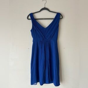 Royal Blue V-Neckk Cocktail Dress